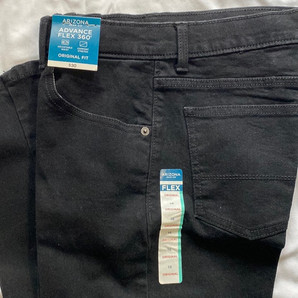 BLACK-NEW-NEVER WORN- Arizona Jean Co-Boys-size 16 - original fit - Picture 2 of 6